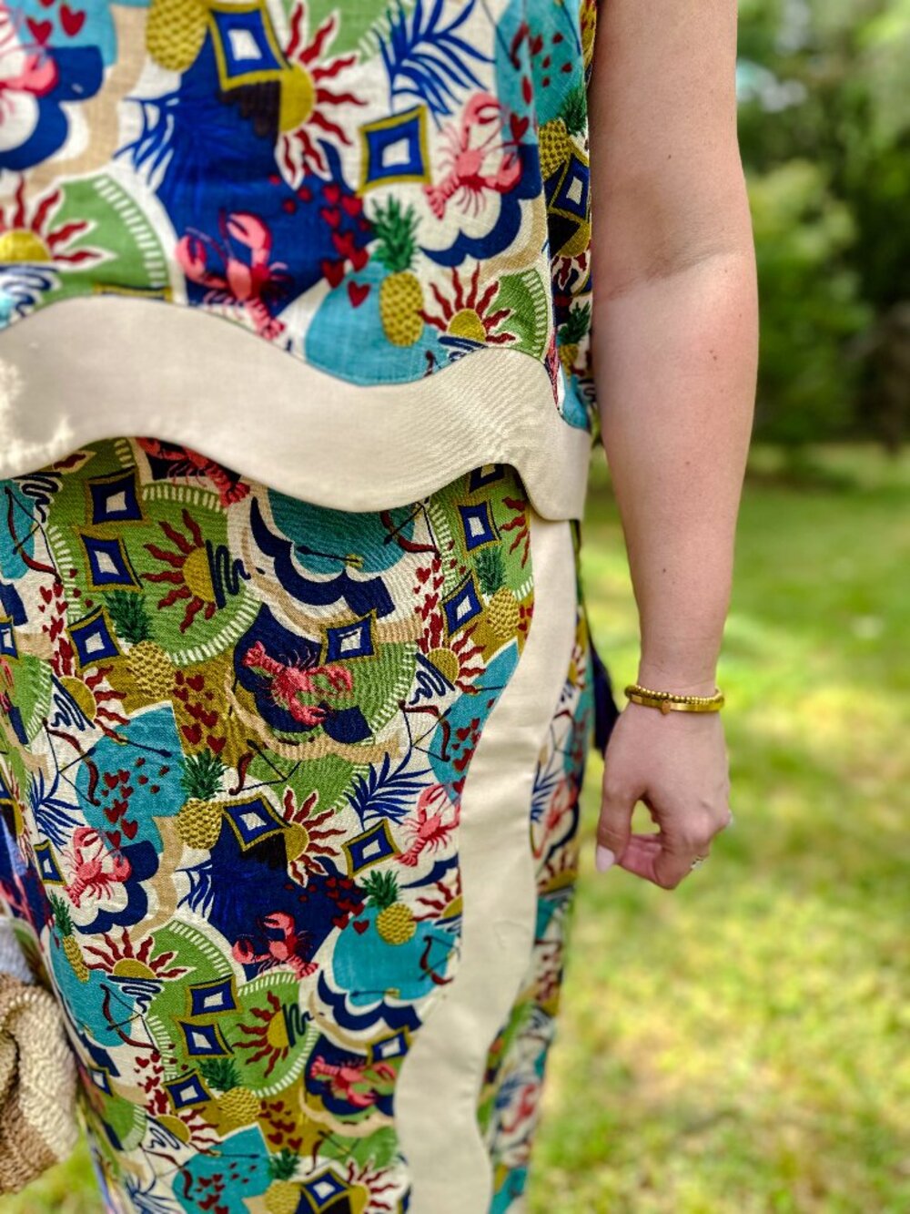 Coastal Collage Wrap Skirt